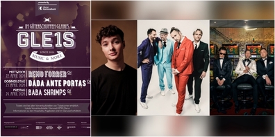 Kommen ans Gleis 1 nach Glarus: Remo Forrer, Dada Ante Portas und Baba Shrimps.