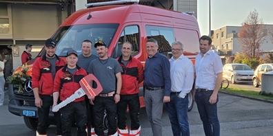 Die Feuerwehr konnte das neue Fahrzeug am 5. Februar 2026 in Empfang nehmen.
