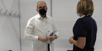 Regierungsrat Bruno Damann liess sich in St.Gallen impfen.