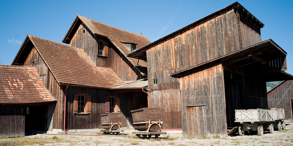 Die Schollenmühle zeugt von der reichen Vergangenheit des Torfabbaus im Rheintal