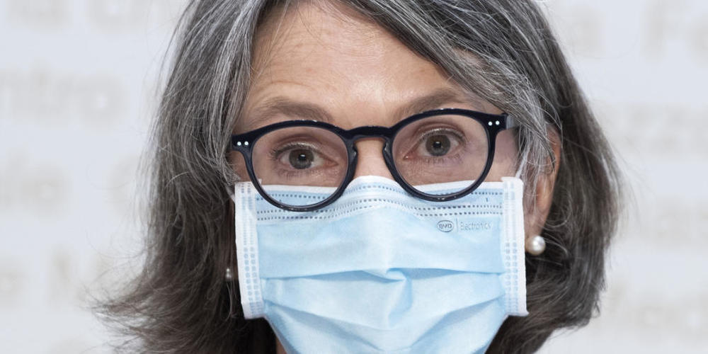 Anne Lévy, Direktorin des Bundesamts für Gesundheit (BAG), an einer Pressekonferenz im März in Bern. (Archivbild)