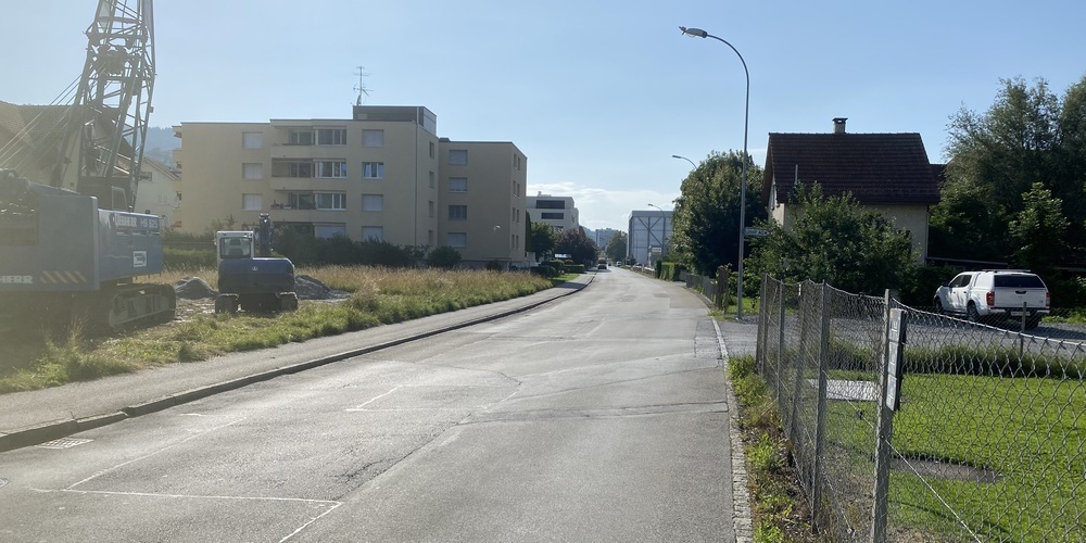 Ort des Geschehens: Die Industriestrasse in St.Margrethen