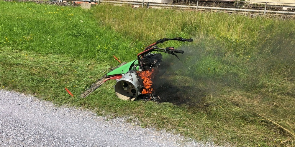Am Motormäher entstand Sachschaden von rund 1'000 Franken.