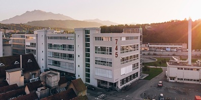 Der Campus 745 Viscosistadt der Hochschule Luzern, wo Design, Film und Kunst studiert werden