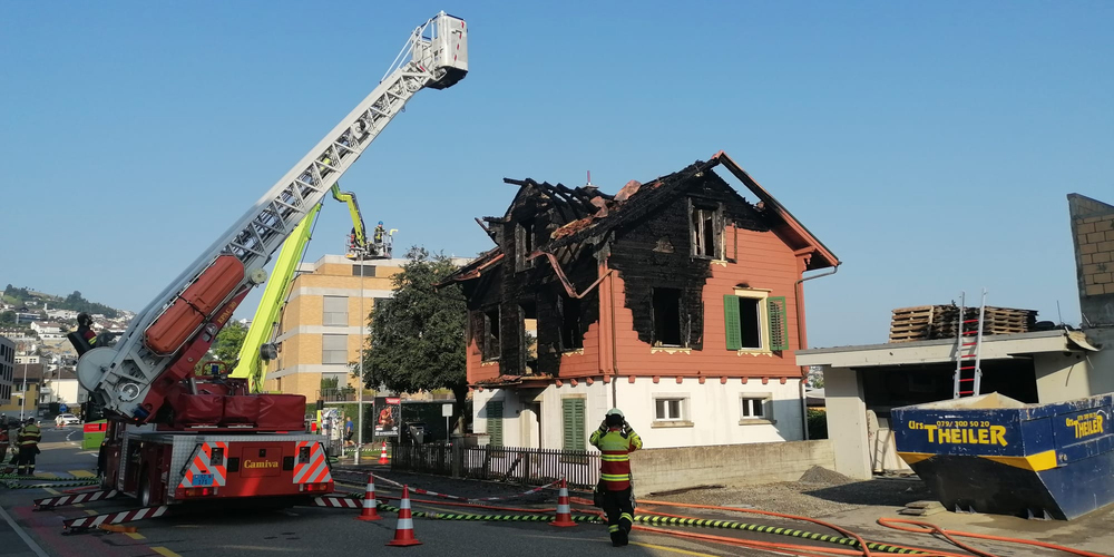 Beim Brand im Juli 2021 wurde das Asylheim komplett zerstört – verletzt wurde niemand.