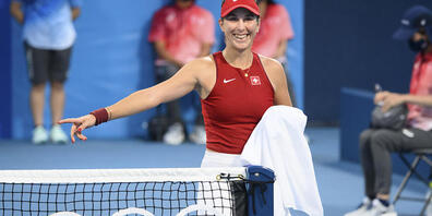 Hat gut Lachen: Belinda Bencic erreicht mit Viktorija Golubic im olympischen Doppel die 2. Runde