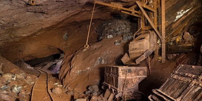 Hier schufteten die Arbeiter und brachen das Erz aus dem Fels
