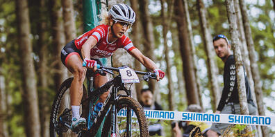 Jolanda Neff gewann am Dienstag die Goldmedaille im Mountainbike-Rennen an den Olympischen Spielen in Tokio. 