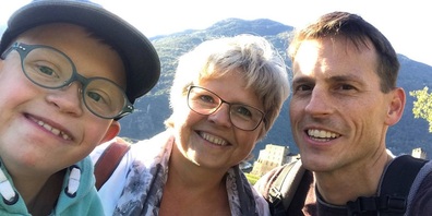 Maya und Roger Gehring mit Sohn Marius.
