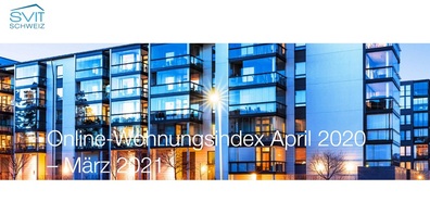 Die Anzahl der auf den Schweizer Immobilienportalen ausgeschriebenen Mietwohnungen stieg auf rund 513'000 Objekte.
