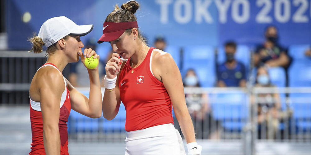 Perfektes Teamwork: Viktorija Golubic (li.) und Belinda Bencic stehen im Final des olympischen Doppelturniers