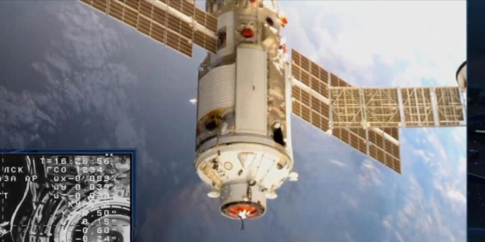 Das russische Forschungsmodul kam am Donnerstag bei der internationalen Raumstation ISS an.