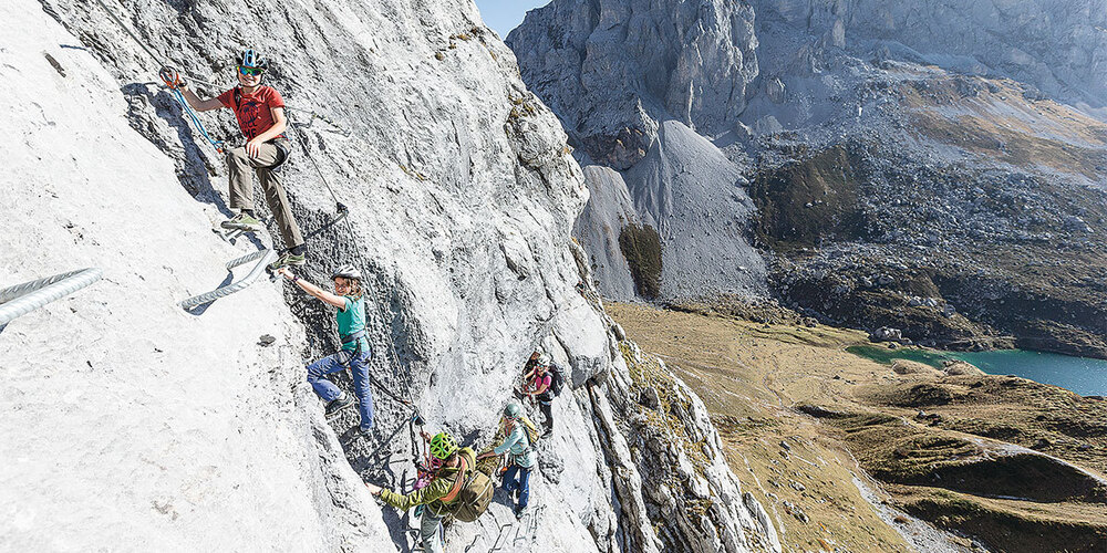 Familien-Klettersteig Partnunblick.