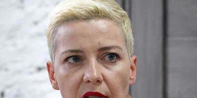 ARCHIV - Maria Kolesnikowa, Oppositionspolitikerin in Belarus, spricht während einer Pressekonferenz der Opposition. Foto: Ulf Mauder/dpa