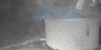 Rauchender Container in Ebnat-Kappel