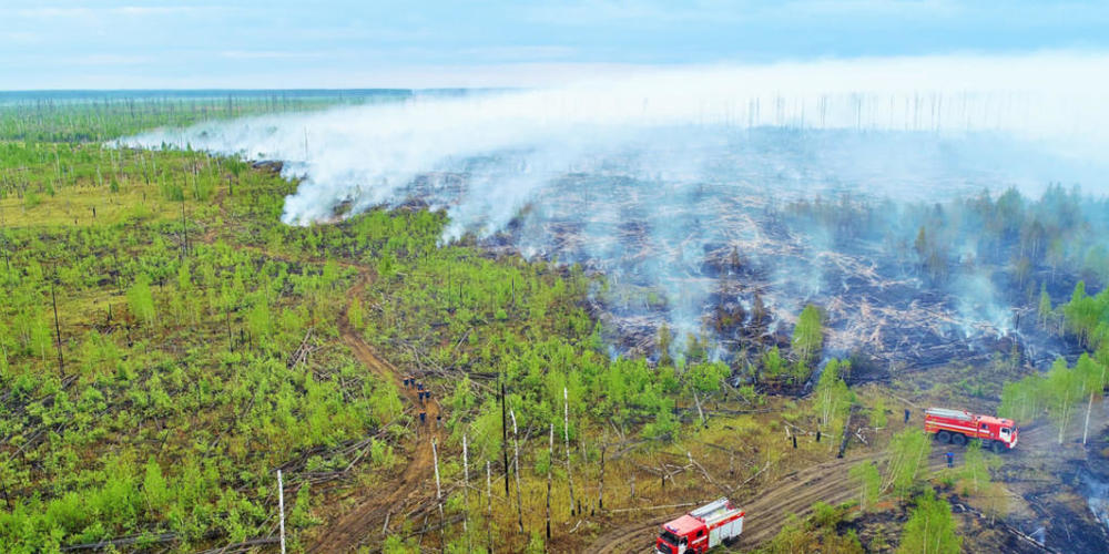 dpatopbilder - HANDOUT - Die Waldbrandsituation in Russland nimmt immer dramatischere Ausmaße an. Im flächenmäßig größten Land der Erde meldeten die Behörden am 07.08.2021 mehr als 250 Brände mit einer Gesamtfläche von mehr als drei Millionen Hekt...