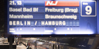 Keine Nachtzüge und kaum normale Züge bis Freitag: Der Streik der Lokführer der Deutschen Bahn hat auch Einfluss auf den Verkehr zwischen der Schweiz und Deutschland. (Archivbild)