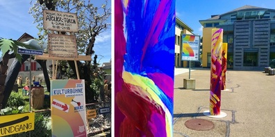 Bichelsee: Live-Kunst an der Rue des Artistes / Aadorf: Kunstausstellung Anton Schäfli Zanvit.