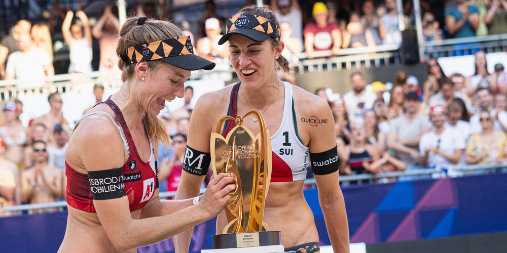 Nina Brunner und Tanja Hüberli holten sich vor einem Jahr in Wien den EM-Pokal mit nach Hause.