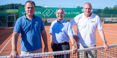 Die OK-Mitglieder, Medienverantwortlicher Hans-Martin Müller, Präsident Bernhard Krayer und Spielleiter Christian Risch (v. l.), freuen sich darauf, dass es losgeht.