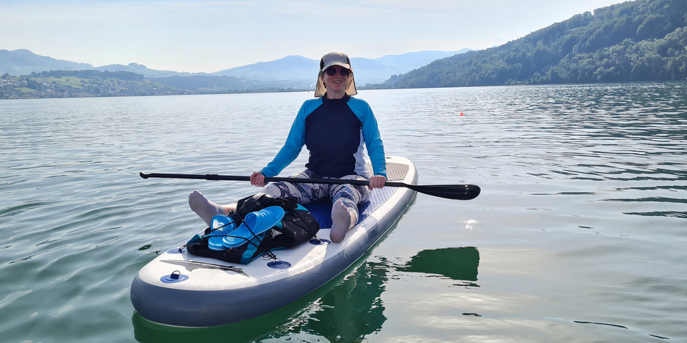 Die achte Etappe führt mit dem SUP vom Linthkanal nach Nuolen.