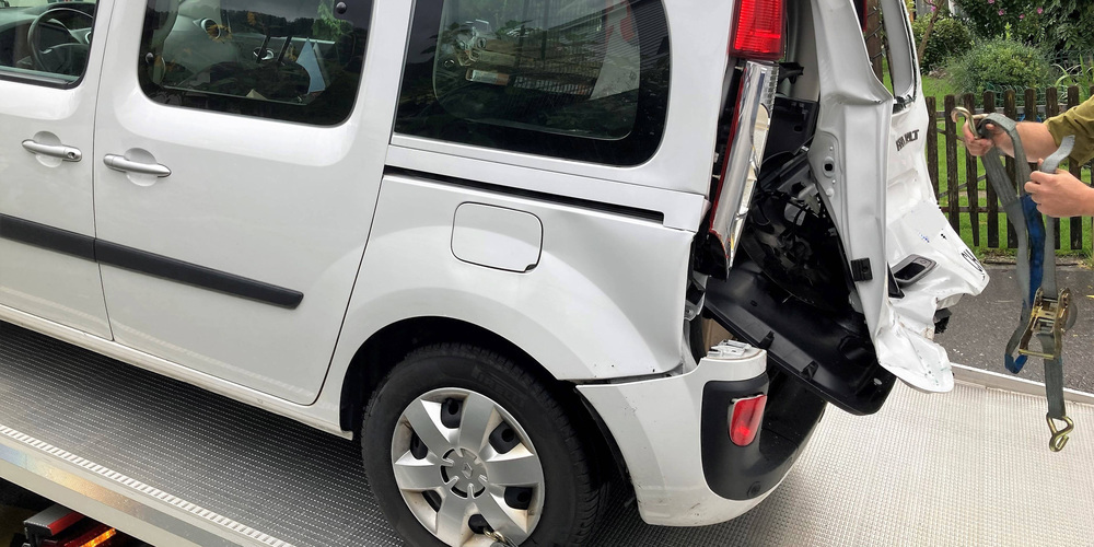 Der Schaden entstand nach einer Auffahrtskollision. 