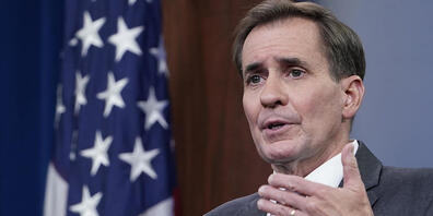 John Kirby, Sprecher des US-Verteidigungsministeriums, spricht während eines Briefings im Pentagon. Foto: Susan Walsh/AP/dpa