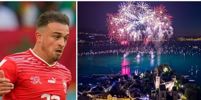 Xherdan Shaqiri stellt am Seenachtfest die Frauenmannschfat des FCRJ auf der Zürisee-Bühne vor. 
