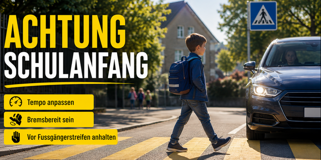 Der Schulweg birgt Gefahren für die Schulkinder, vor allem welche zum ersten mal in die Schule gehen