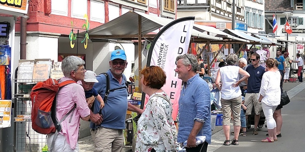 Zeitweise gab es ein rechtes Gedränge auf dem Rheinecker Jakobimarkt