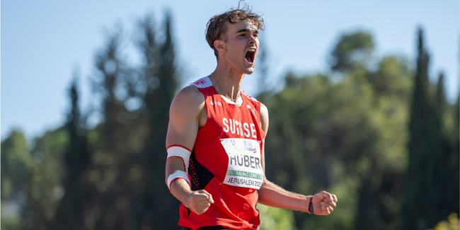 Andrin Huber erreicht an den Europameisterschaften in Birmingham im Zehnkampf den 9. Rang. Mit 8'137 Punkten ist der 22-jährige Bichwiler bester Schweizer. (Archivbild: European U20 Athletics Championships; Jerusalem, 10.08.2023)