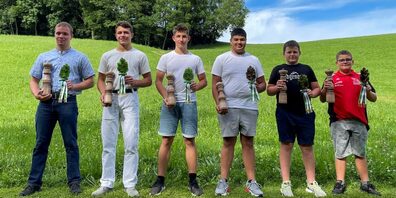 Die Festsieger: (v.l) Tobias Schönenberger, Andrin Habegger, Niculin Engi, Appiwat Grob, Kevin Rusterholz und Nino Marti.