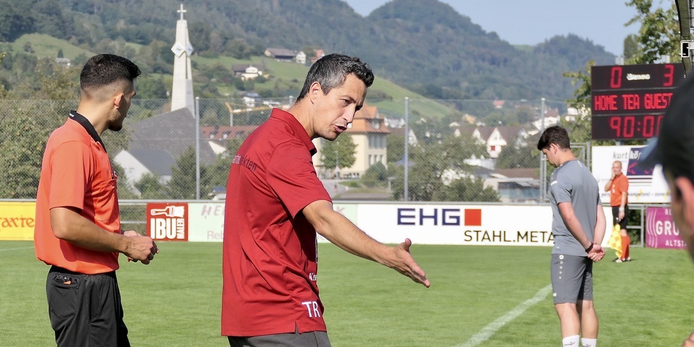 Trainer Francesco Bologna ärgerte sich über die entscheidende Heimniederlage gegen den FC Rheineck.