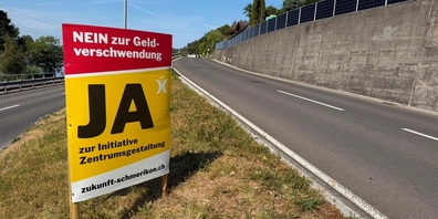 Das Initiativkomitee wirbt für die Abstimmung vom 27. September 2026: «JA zur Initiative Zentrumsgestaltung – Nein zur Geldverschwendung».