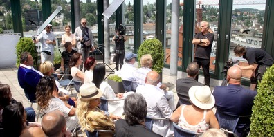 Gedreht wurde u.a. auf der Raiffeisen-Dachterrasse