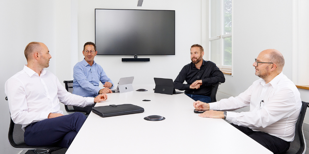 v.l.n.r.: Reto Brunner, Titus Ladner, Michael Gnädinger und Stephan Rausch.