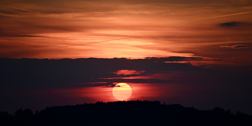 Sonnenuntergang - Sicht vom Chrüzhof