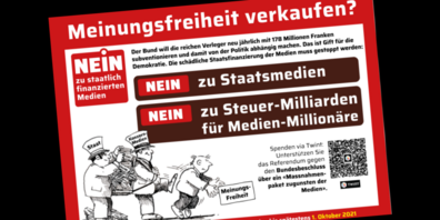 Unterschriftenbogen zum Referendum gegen Staatsmedien.