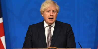 Boris Johnson, Premierminister von Großbritannien, bei einer Pressekonferenz in der Downing Street. Foto: Daniel Leal-Olivas/PA Wire/dpa