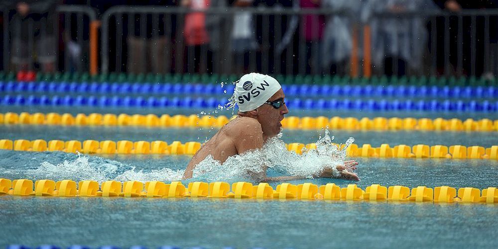 Marius Toscan im Rennen über 400 Meter Lagen. 