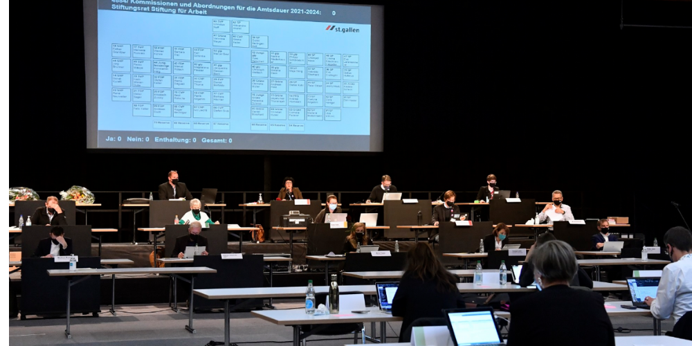 Das Stadtparlament tagt in der Olma-Halle 2.1