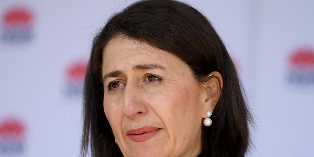 NSW Premier Gladys Berejiklian addresses media during a press conference in Sydney, Wednesday, July 7, 2021. The coronavirus lockdown in Greater Sydney and surrounds will be extended by a week after NSW recorded 27 new local cases. (AAP Image/Dan ...