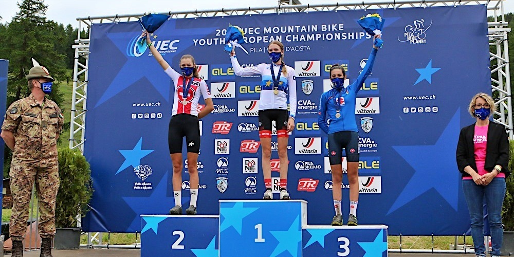 Jana Glaus wurde in Italien Vize-Europameisterin XCO Women 16 2021.