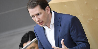 Landwirtschaftsministerin Elisabeth Köstinger und  Sebastian Kurz, Bundeskanzler von Österreich, während einer Sitzung des Nationalrates  im Parlamentsausweichquartier in der Wiener Hofburg. Foto: Robert Jaeger/APA/dpa Foto: Robert Jaeger/APA/dpa