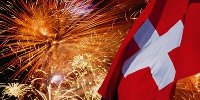Der 1. August wird in der Schweiz traditionell mit einem grossen Feuer und Feuerwerk gefeiert.