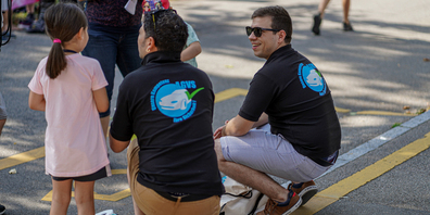Der AGVS Schaffhausen verteilte am Pho3nix Kids Triathlon fleissig Geschenke an die Kinder und informierte über die Berufe im Automobilbereich.