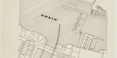 Pläne eines grossen Schaffhauser Hafens am Rhein 1914.
