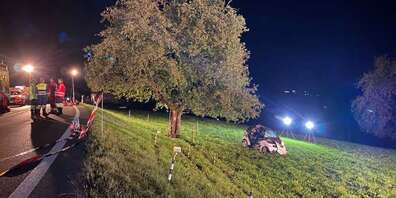 Die Unfallstelle in Hirzel