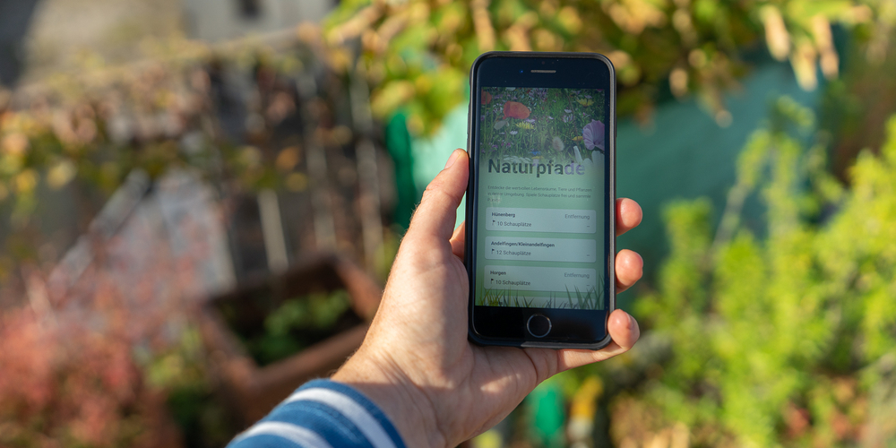 Via App spielerisch Naturschätze vor der Haustür entdecken.