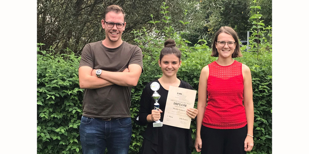 Sheila Grätzer (Mitte) wurde am Wettbewerb von Pianistin Sharon Mazzoletti und KSA-Talentcoach Dominik Hüppin begleitet.